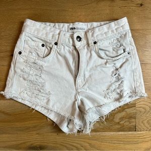 Zara | White Jean Shorts
